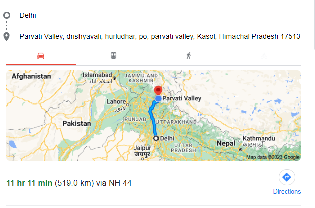 How to Reach Parvati Valley from Delhi